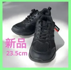 新品 送料込 SPALDING ブラックスニーカー 3E 23.5cmのサムネイル