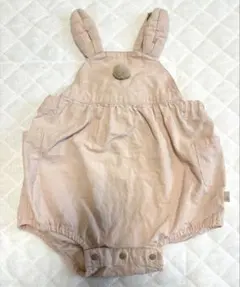 tete a teteうさぎサロペット ロンパース 80 ピンク