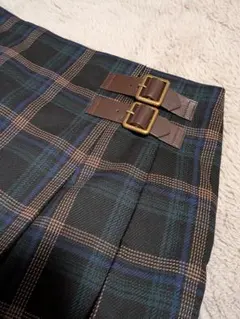 チェックスカート プリーツ