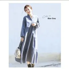 マタニティ 服 授乳服 ペネロペ2 コットンコーデュロイティアードワンピース