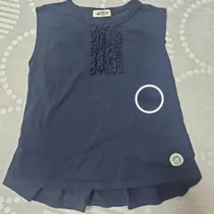 MAKE YOUR DAY ネイビーノースリーブ Tシャツ 120のサムネイル