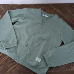 NAVY グリーン カーディガン Vネック