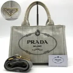 プラダ ハンドバッグ 2way カナパ Sサイズ 三角ロゴプレート キャンバス