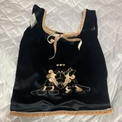 アコモデ　ディズニー　トートバッグ　ベロア調ブラック 新品未使用