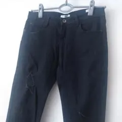 クラシカルエルフ　ジーンズ　デニム　ダメージ　ストレッチ　黒　67