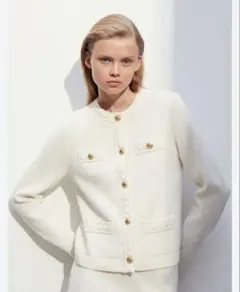 h&m テクスチャードニットカーディガン&スカートセット　新品未使用