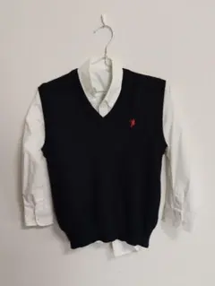 男の子 フォーマル シャツ ベスト セット 130 記名あり