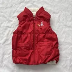 HOTBISCUITS ミキハウス 赤いリボン付きダウンベスト 100cm
