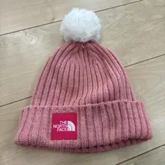 THE NORTH FACE ポンポン付きニット帽 ピンク