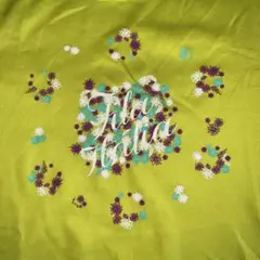 【美品】FILA フィラ テニスウェア Ｔシャツ Ｌ イエロー 花柄