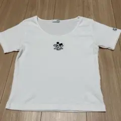 GYDA ミッキーマウス 半袖 リブTシャツ ホワイト Fサイズのサムネイル
