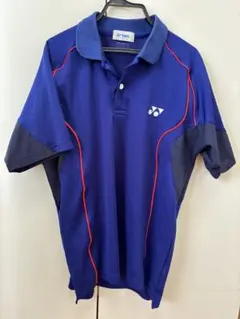 YONEX ポロシャツ 青 赤ライン ゲームシャツ ユニフォーム