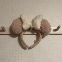 ミニー ボアカチューシャ(ピンクベージュ)