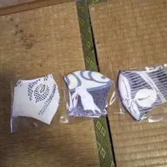 布製マスク 3枚セット 鳥と波デザイン