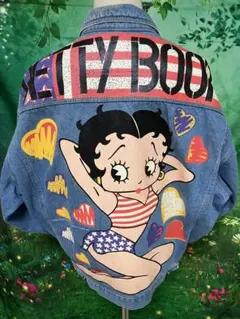 【希少】Betty デニムジャケット　Mサイズ　アウター　ベティちゃん レア』90年代 BETTY BOOP ベティ ベティちゃん デニムジャケット