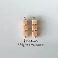 オレンジジャスパー 天然石ピアスorイヤリング