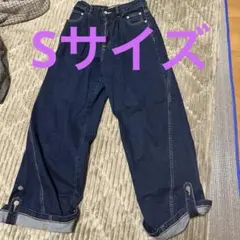 GU ロク rokh ダークブルーデニム ワイドレッグ　Sサイズ