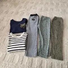 キッズ服 100cm 男の子服 まとめ売り レギンスズボン 長Tシャツ
