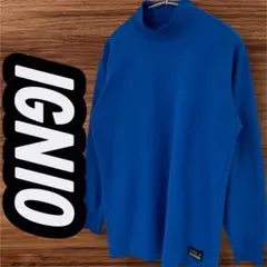 IGNIO　ハイネック長袖Tシャツ　トップス　スポーツウェア　メンズ　M　ブルーのサムネイル