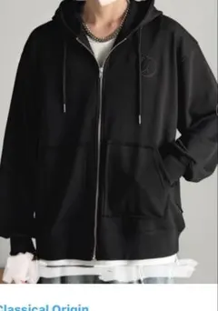 パーカー　ブラック　フルジップ