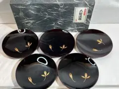 特選山中漆器 漆器 皿 5枚セット