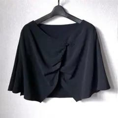 詩仙堂 ヒトシタムラ 縮緬 和柄 織鶴 ケープ ワイド ポンチョブ ラウス 