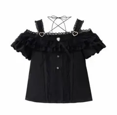 地雷系 サブカル 半袖ブラウス