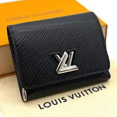 箱付き ルイヴィトン エピ ポルトフォイユ ツイスト XS 折り財布 ブラック