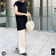 美品✴UNIQLO イージーケア ドレープフレンチスリーブチュニック 黒