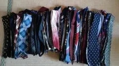手芸用　中古ネクタイ72本