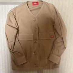【Dickies】ブラウン ノーカラージャケット/アウターのサムネイル