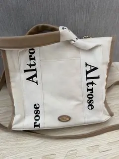 Altrose ショルダーバッグ ホワイト/ベージュ