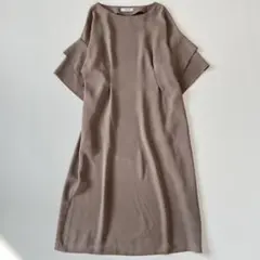 【完売品】美品　アドーア ジョーゼットワンピース　ギャザー　フォーマル