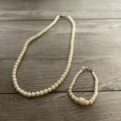 3F レトロ アクセサリー セット ネックレス ブレスレット 彫刻 象嵌風