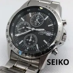 稼働メンズ クロノグラフ ブラックダイヤルSEIKO 型番:7T92-0DW0