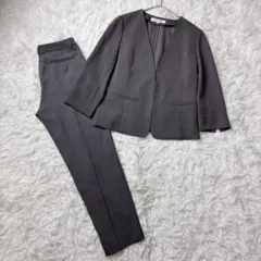 ナチュラルビューティーベーシック スーツ セットアップ ノーカラー パンツ上下