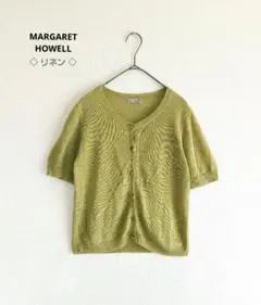 MARGARET HOWELL　リネン　麻　カーディガン　ナチュラルのサムネイル