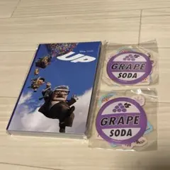 ピクサー　ハッピーくじ　カールじいさん　ポストカードブック　ステッカー