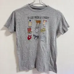 SO GOD MADE A COWBOY Tシャツ グレー半袖 デザインT