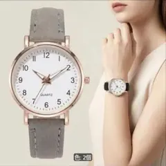 新品未使用♡ レディース腕時計 クォーツ グレーのサムネイル