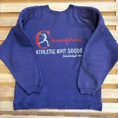 90s リバースウィーブ 珍ピオン ナス紺 USA製 Ｌ ランタグ ヴィンテージ