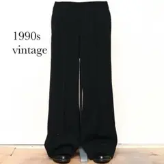 1990s 1tac wool slacks black old vintage