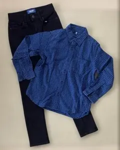 ユニクロ　オールドネイビー　ネルシャツ　パンツ　セット　120 130