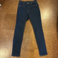 ダークブルー ストレートデニム ハイウエスト