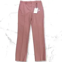 新品タグ付 XS セオリー 高級ウール パンツ 美シルエット スラックス ピンク