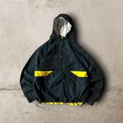 vintageアノラックパーカーナイロンジャケットミシガンカラードローコード M