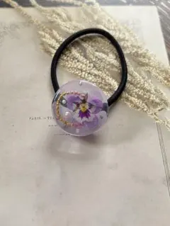 紫陽花 ドライフラワーレジンヘアゴム - メルカリ