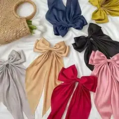 新品！大人気！ビックリボン　バレッタ　リボン　可愛い　ホワイト