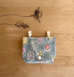 ハンドメイド　お花柄　移動ポケット