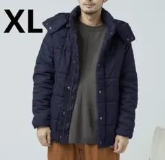 キルティング　中綿ジャケット ダウンジャケット　ジャケット ネイビー　XL